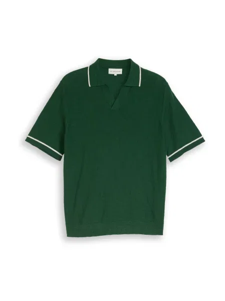 TOM TAILOR Pulover verde pin alb