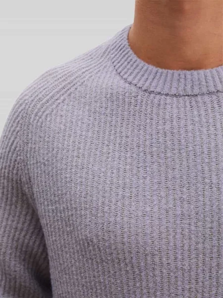 Sweter o kroju regular fit z mieszanki żywej wełny Marc O'polo fioletowy