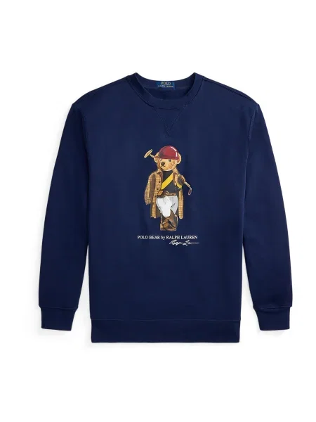 Polo Ralph Lauren Big & Tall Sweater majica SEASONAL morsko plava / svijetlosmeđa / tamno crvena bijela