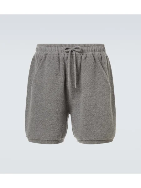 Pantaloni scurți Loewe de lână gri