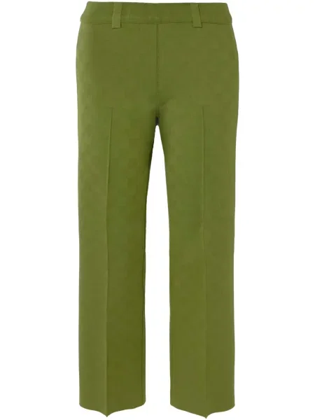 Pantaloni High Sport din jacard verde