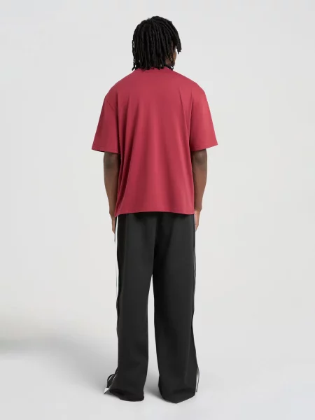 Tricou Respect The Game albastru / gri deschis / roși aprins negru