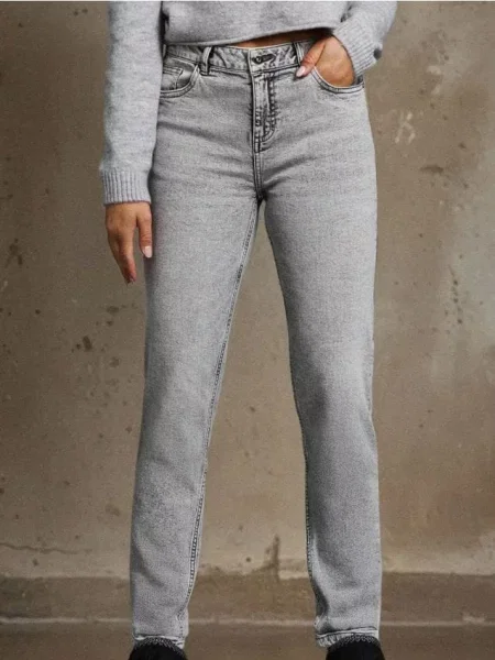 Джинси boyfriend slim сірий