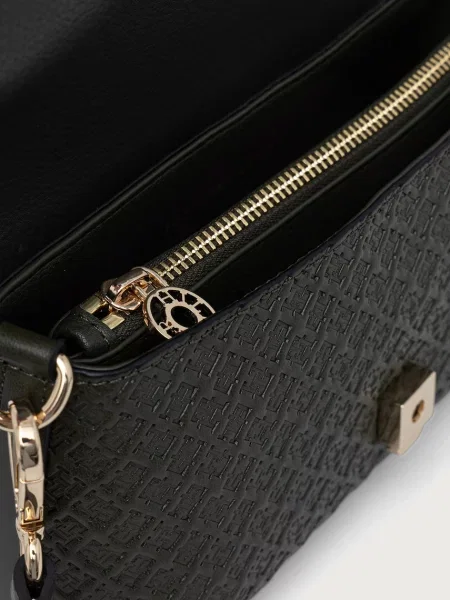 Tommy Hilfiger чанта crossbody дамска от имитация на кожа зелено