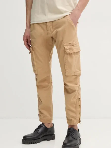Панталон Alpha Industries Task Force Pant зелено с кройка тип карго бежово