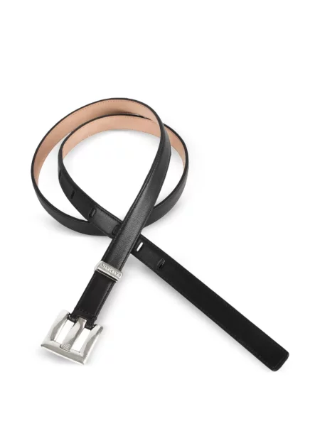Cu centură curea Balmain din piele negru