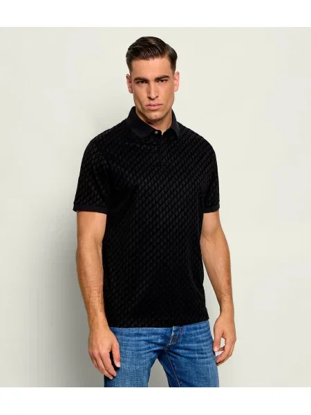 Tricou polo Emporio Armani negru
