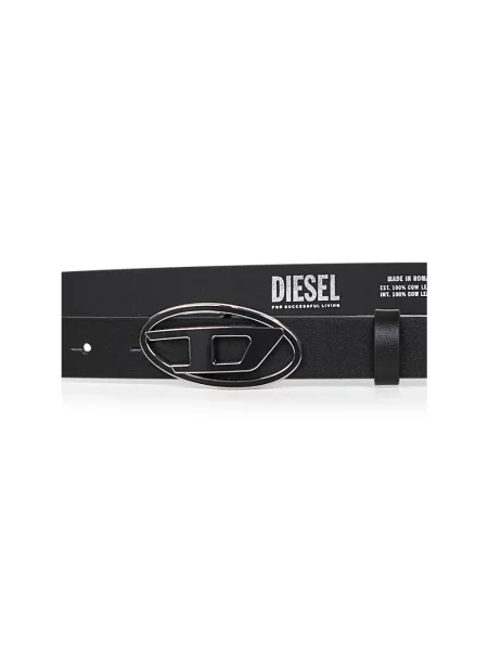 Diesel Akcesoria Kobieta 65 CM Skóra Skórzany pasek czarny