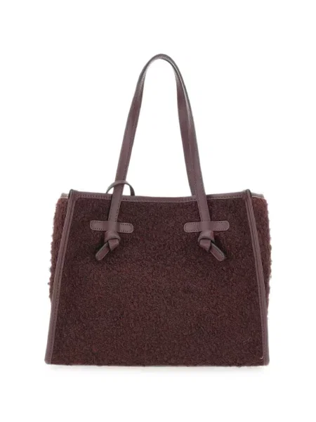 Bouclé geantă shopper Marcella Club maro