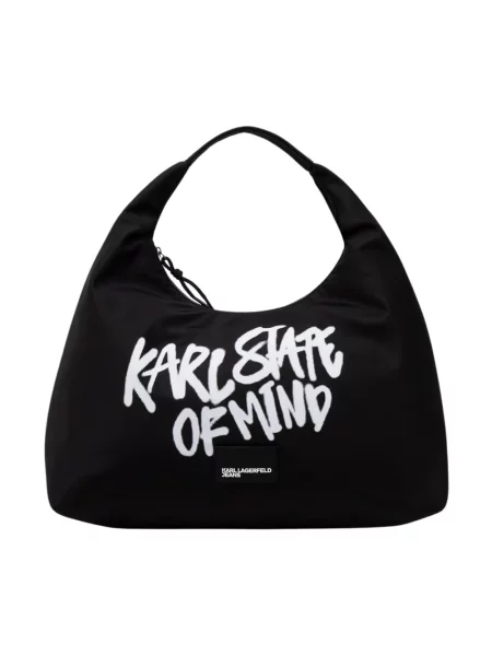 Torebka hobo Karl Lagerfeld Jeans czarna