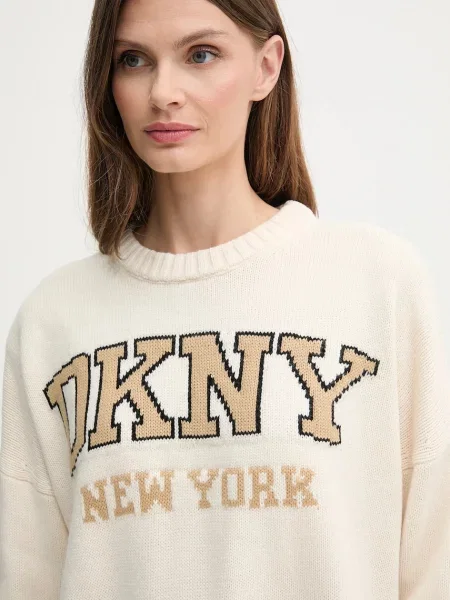 DKNY pulóver női bézs