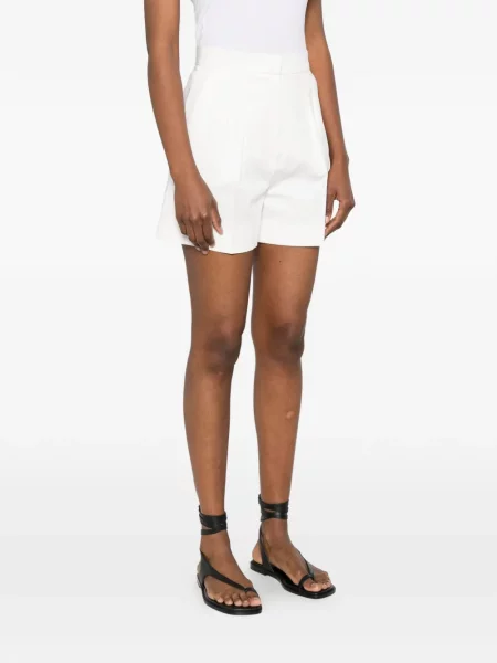Pantaloni scurți Max Mara plisate alb