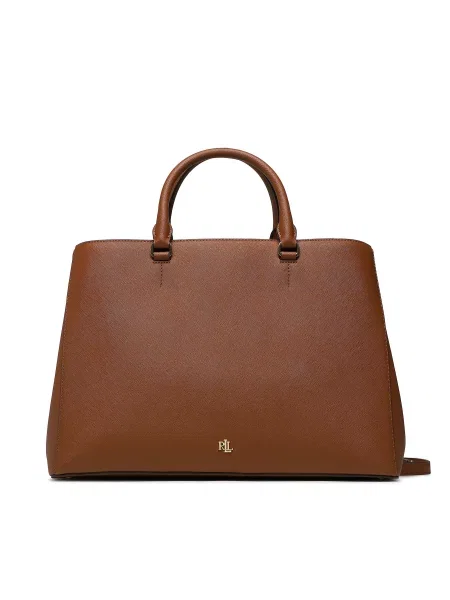 Lauren Ralph Lauren Ročna torbica Hanna karamel oranžna