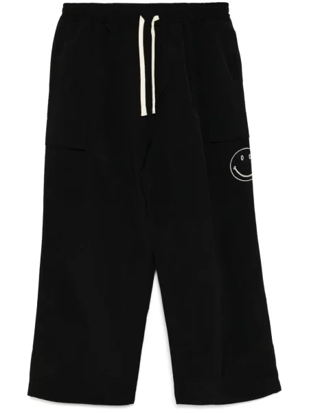 Pantaloni cargo Joshua Sanders cu broderie negru