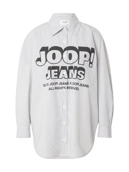 JOOP! Jeans Bluza Brenda siva / črna bela