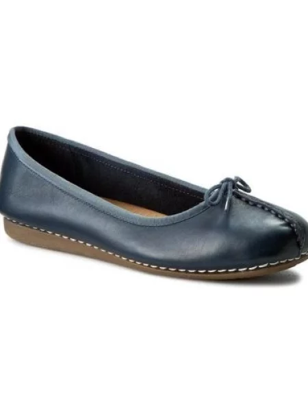 Clarks Baleríny Freckle Ice Tmavomodrá