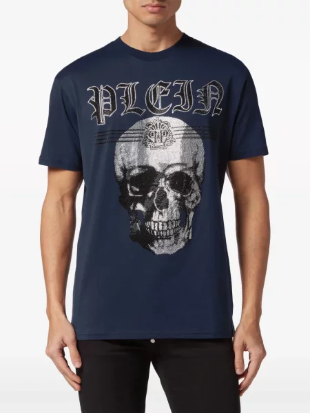 Raštuotas marškinėliai Philipp Plein mėlyna