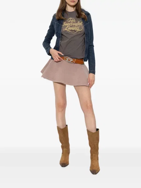 Tricou Diesel cu imagine gri