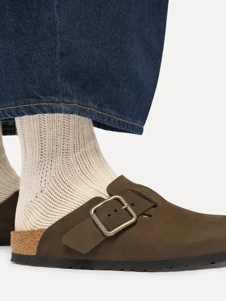 Кожаные мюли Birkenstock с пряжкой