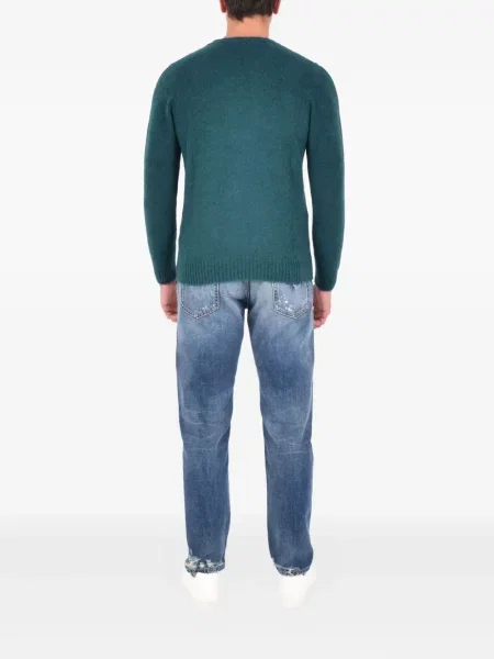 Пуловер Drumohr с кръгло деколте зелено