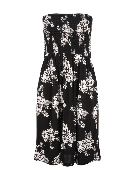 LASCANA Rochie de vară Jasmine negru gri / bej alb