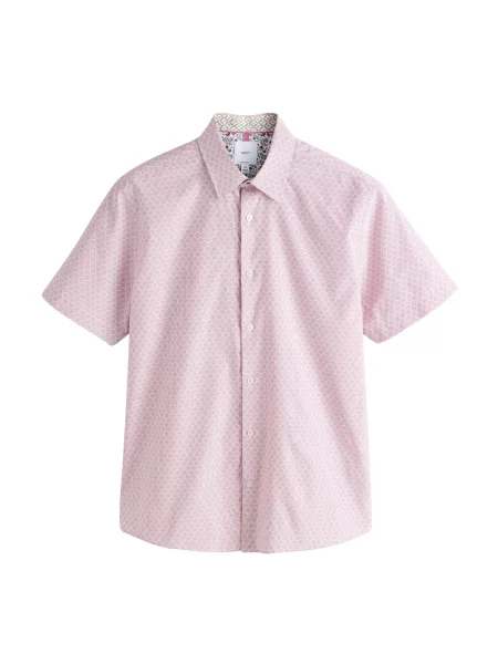 Next Cămașă roz / roșu cireș alb