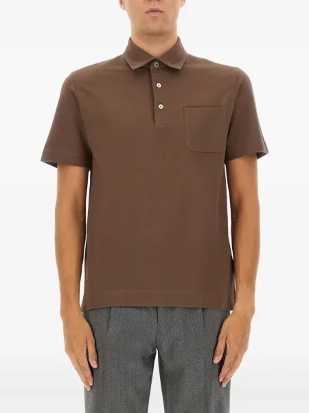 Tricou polo Zegna maro