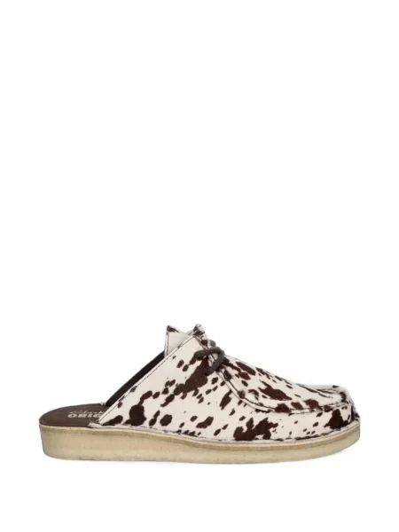 Papuci tip mules Clarks Originals fără toc cu imagine alb