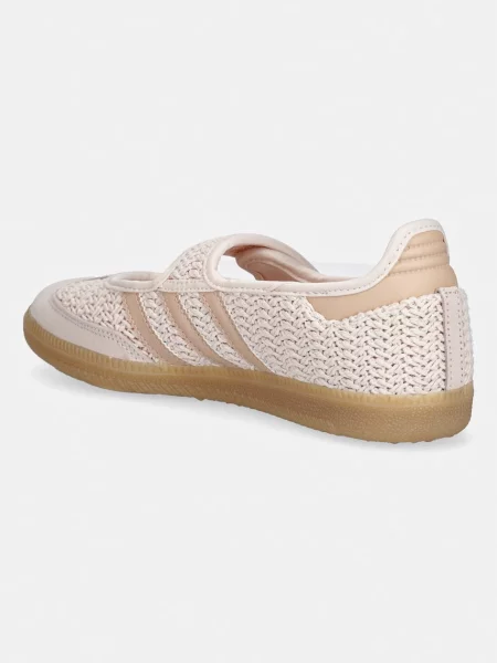 Balerinki Adidas skórzane różowe