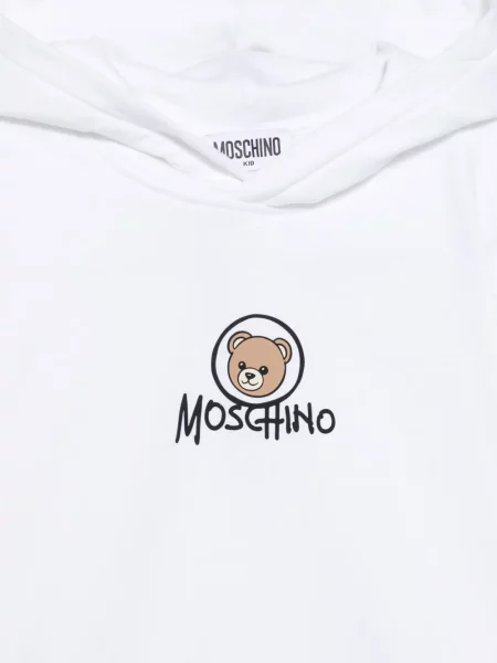 Bluza z kapturem dziecięca Moschino biała
