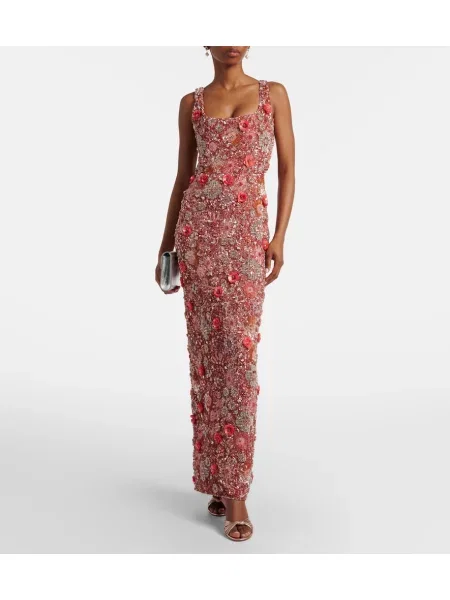 Rochie Rachel Gilbert cu model floral roșu
