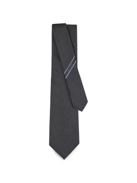 Cravată Ferragamo de mătase negru