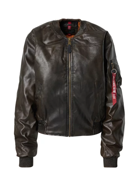 ALPHA INDUSTRIES Φθινοπωρινό και ανοιξιάτικο μπουφάν FL καφέ / αιματί λευκό