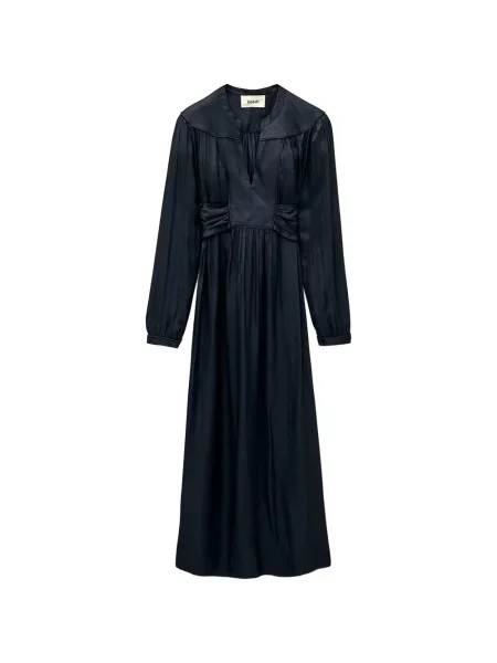 Maxi rochie maxi Ba&sh cu decolteu în V de costum albastru