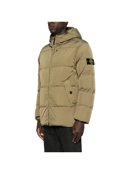 Kurtka puchowa Stone Island z kamieniami zielona