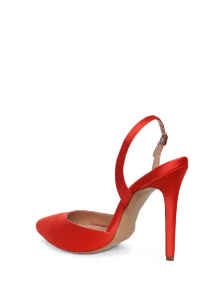 Pantofi cu toc Ginissima slingback roșu