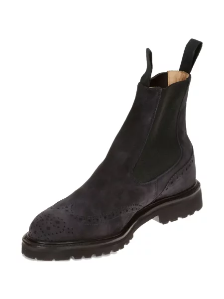 Botine chelsea Tricker's din piele de căprioară albastru