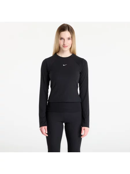 T-shirt Nike Sportswear Chill Knit Tight Long-Sleeve Ribbed Top Black/ Sail S μαύρο
