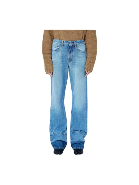 Szerokie jeansy Mm6 Maison Margiela niebieskie