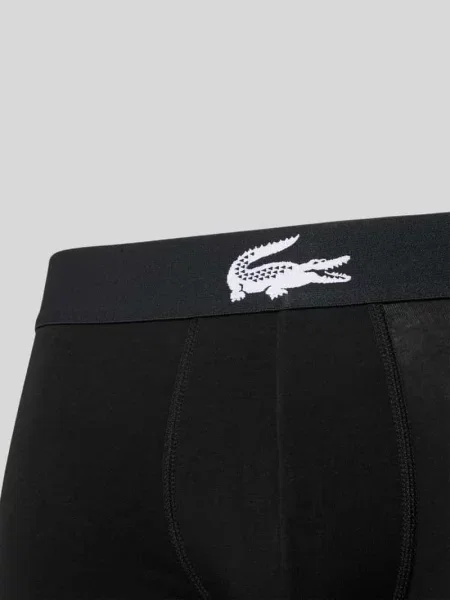 Bokserki Lacoste z elastyczną talią z logo czarne