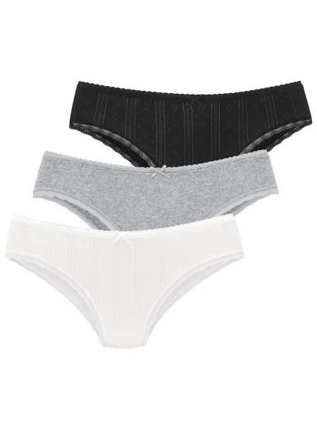 VIVANCE Spodnje hlačke pegasto siva / črna bela