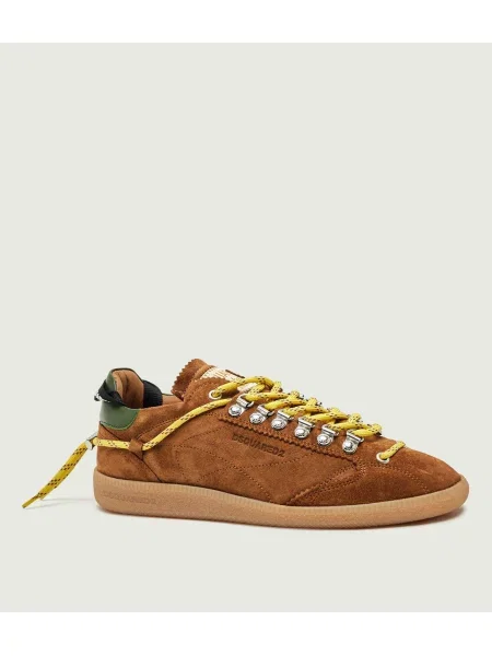 Sneakers Rebel | piele întoarsă maro
