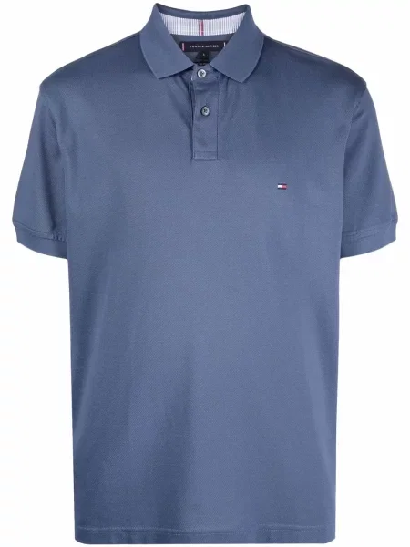 Polo Tommy Hilfiger cu broderie albastru
