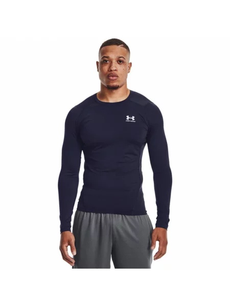 Póló Under Armour Hg Armour Comp LS Midnight Navy/ White XL kék