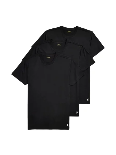 T-shirt z wyhaftowanym logo w zestawie 3 szt. Polo Ralph Lauren czarna