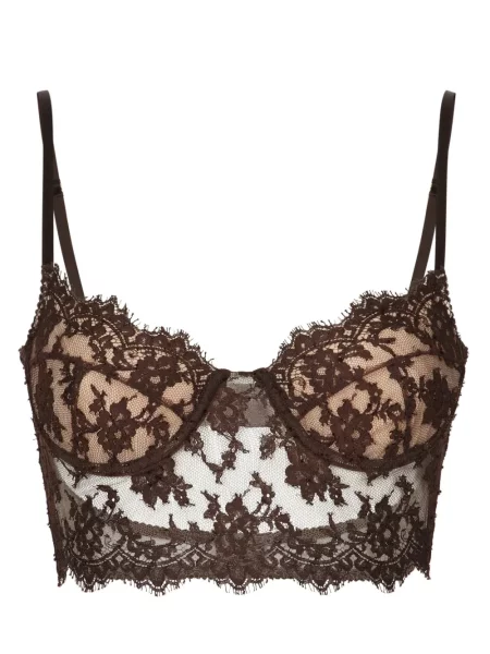 Sutien Dolce & Gabbana cu model floral din dantelă negru