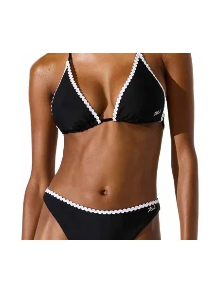 Karl Lagerfeld Bikinový top / biela čierna