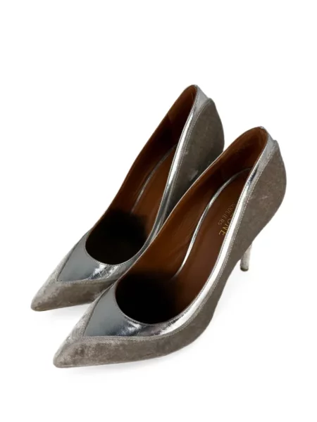 Pantofi cu toc Malone Souliers de catifea gri