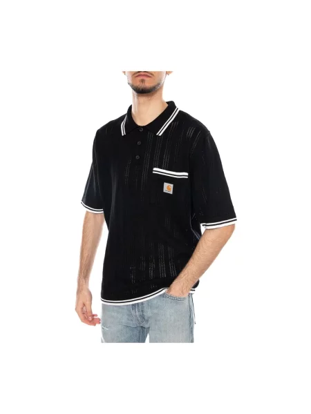 Carhartt Wip Koszulki Mężczyzna L Polo Shirt czarny