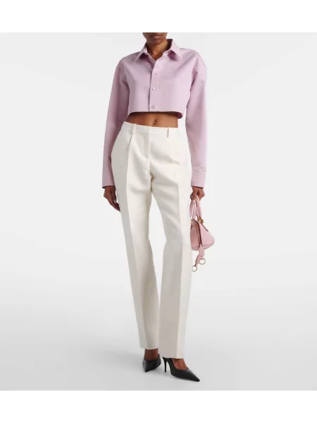 Pantaloni Balenciaga de lână alb